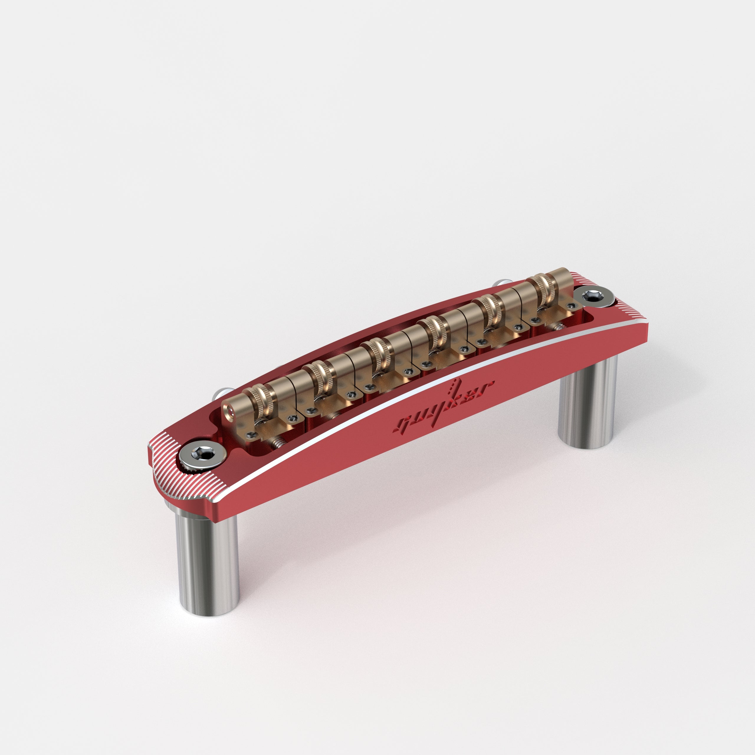 Guyker JZA-003 Jazzmaster Style 6-String Guitar Bridge with Adjustable String Spacing