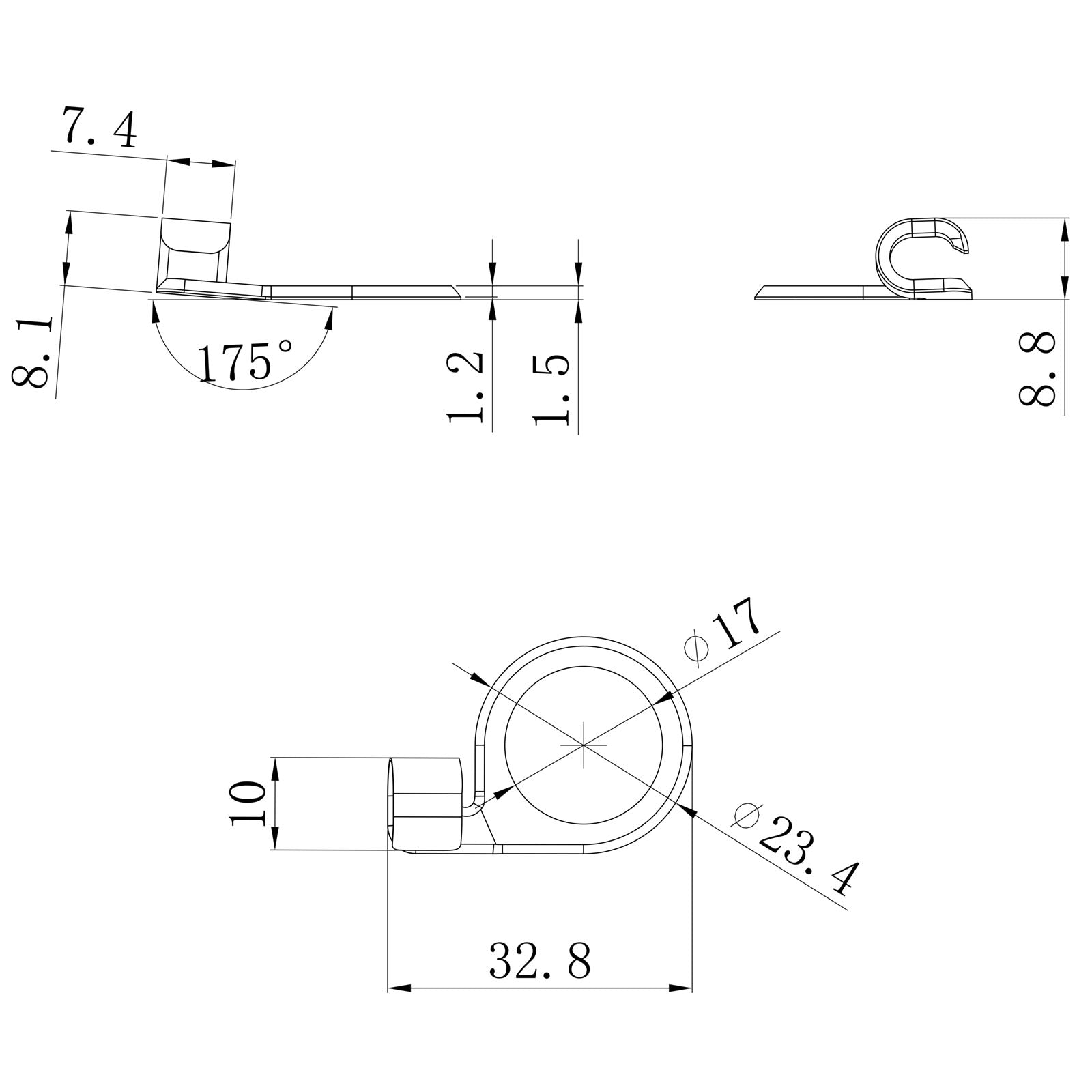 Guyker SR10 Bass String Retainer Machined Bass String Guide 4 Colors Available
