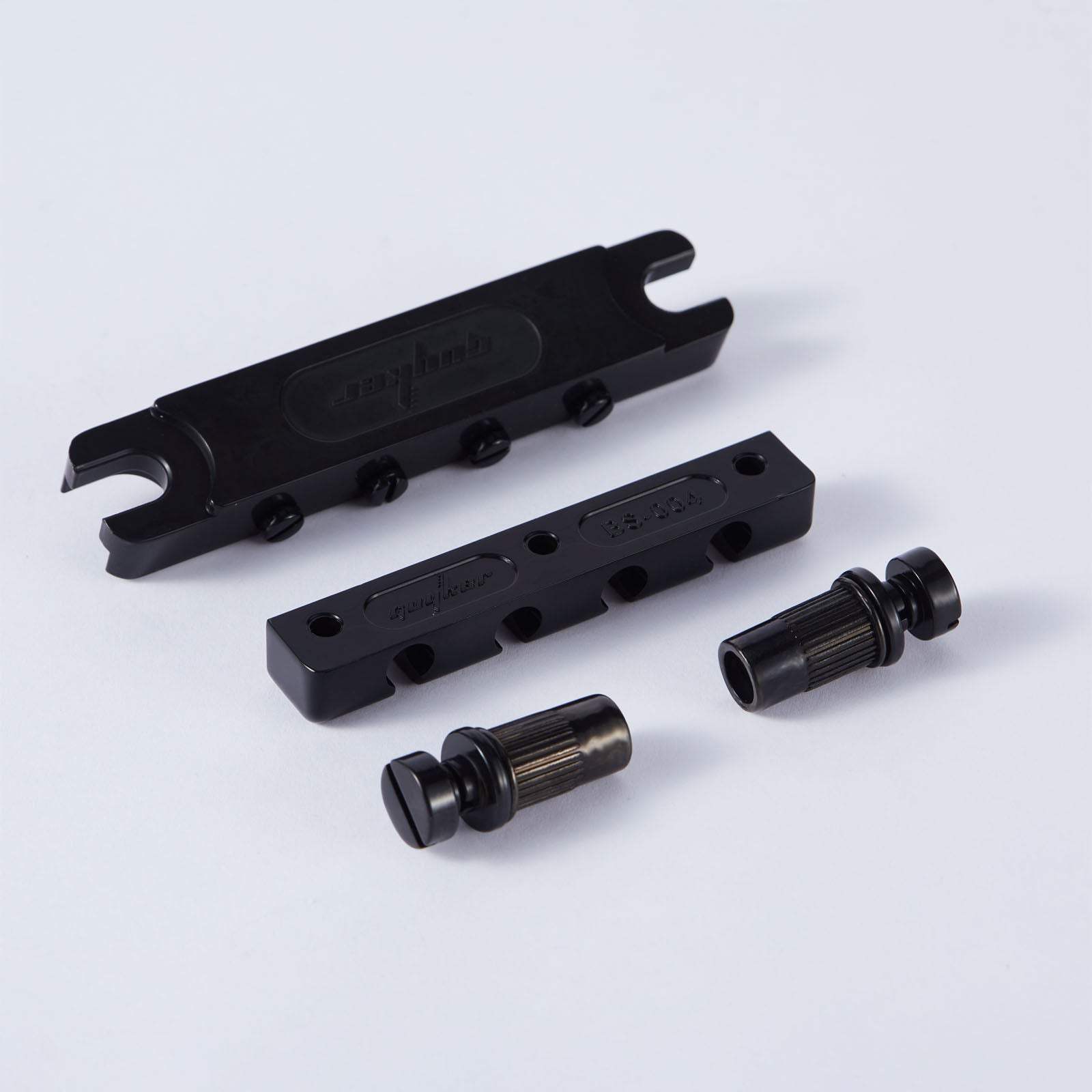 Guyker Bass Guitar Bridge4-String Zinc Alloy Adjustable Saddles BS004