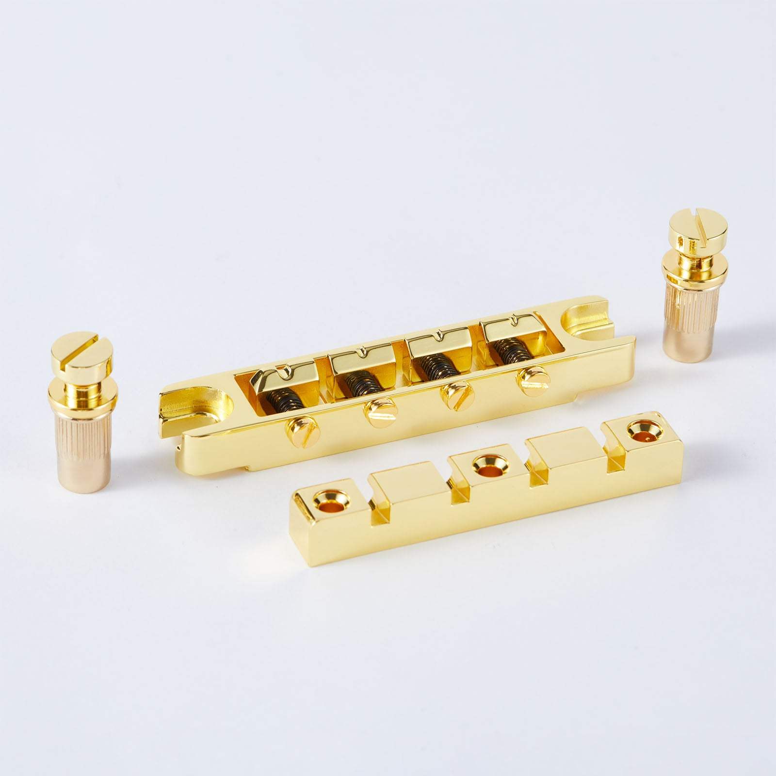 Guyker Bass Guitar Bridge High Mass Zinc Alloy with Adjustable Saddles BS004