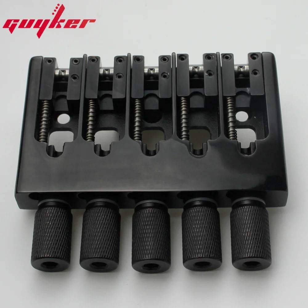 Guyker CNC-Machined 5-String Locking Adjustable Headless Bass Bridge WB005