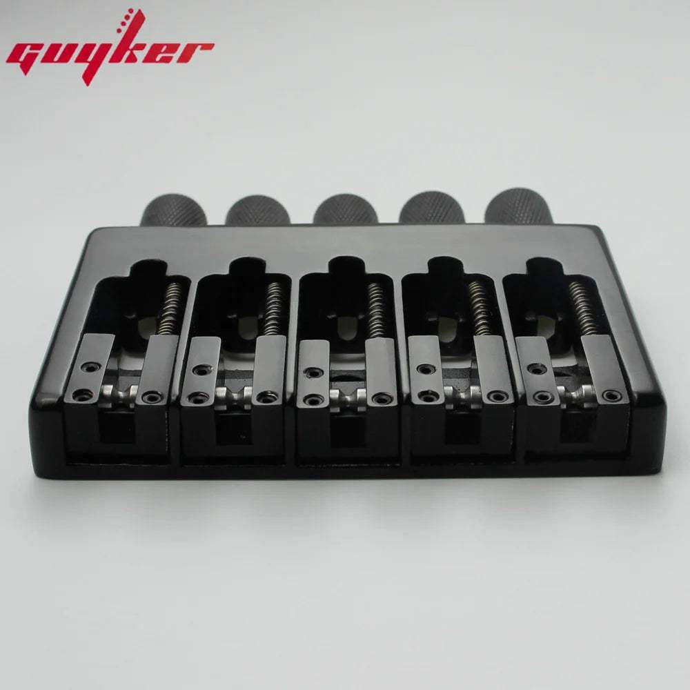 Guyker CNC-Machined 5-String Locking Adjustable Headless Bass Bridge WB005