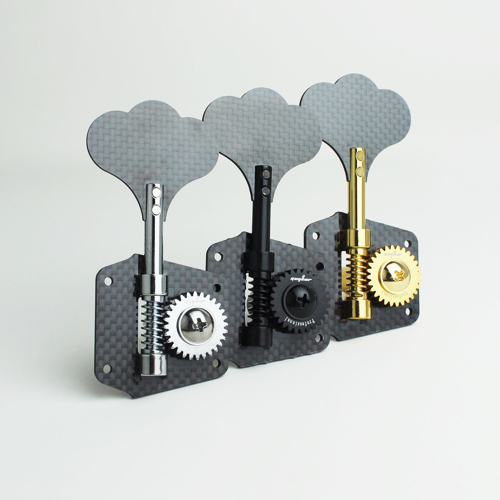 Guyker Carbon Fiber Bass Tuning Pegs 1:28 gear ratio GK 530T-2