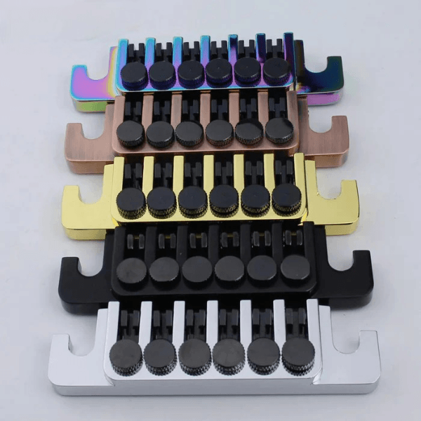 Guyker Electric Guitar Bridge Tune-O-Matic with Rolling Saddles Stop Bar TP6