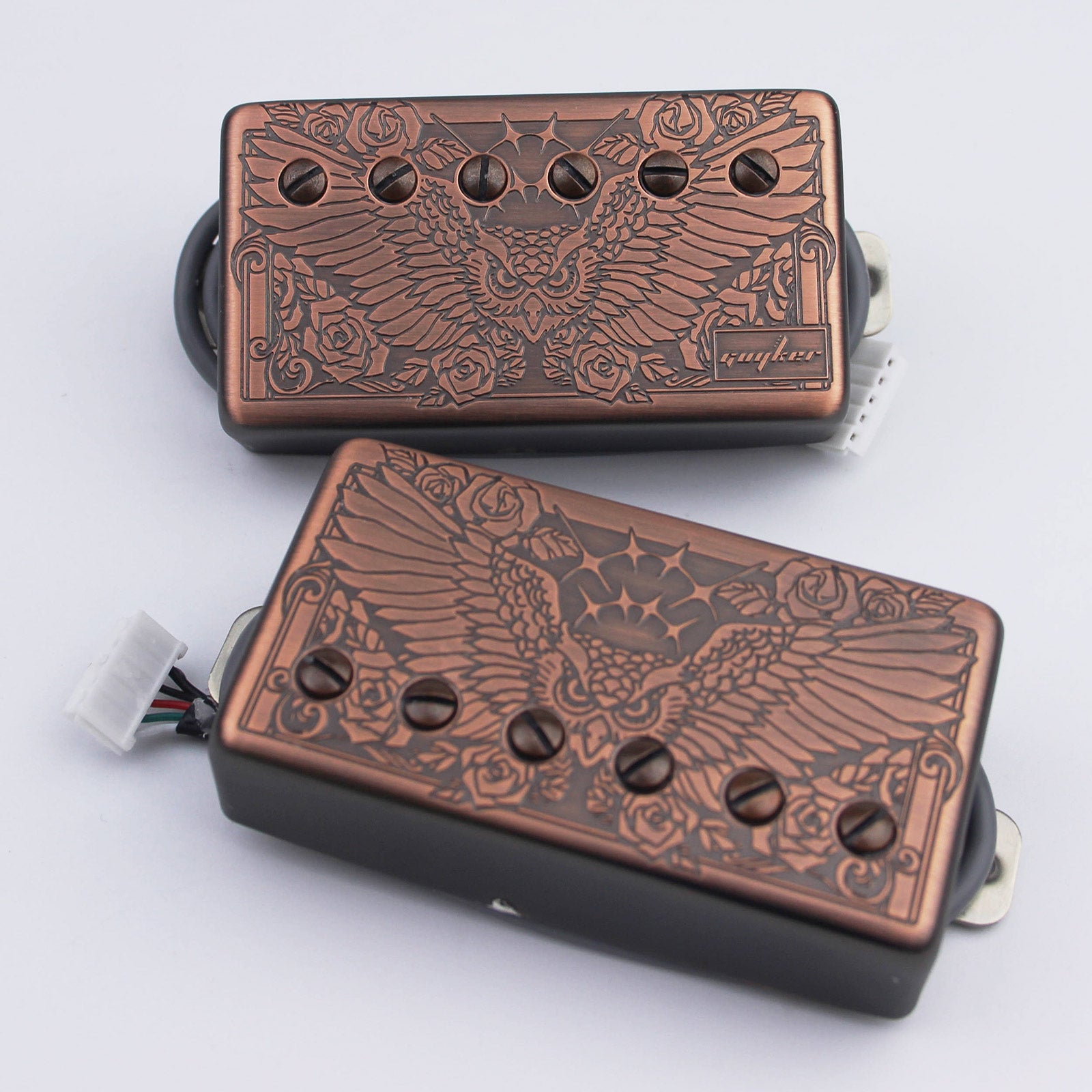 Guyker Humbucker Pickup Set Alnico with Engraved Cover LP005