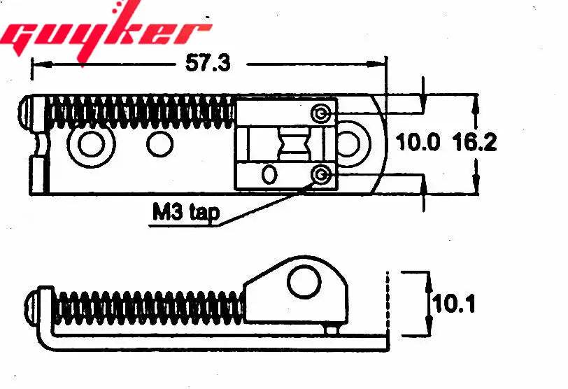 Guyker Individual Bass Bridge Saddle Stainless Steel Through-Body WTD