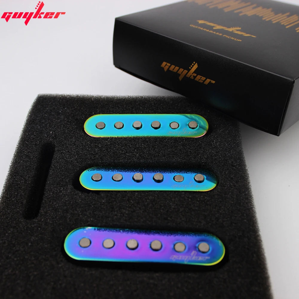 Guyker Pickup Set Alnico Single Coil Rainbow SSS
