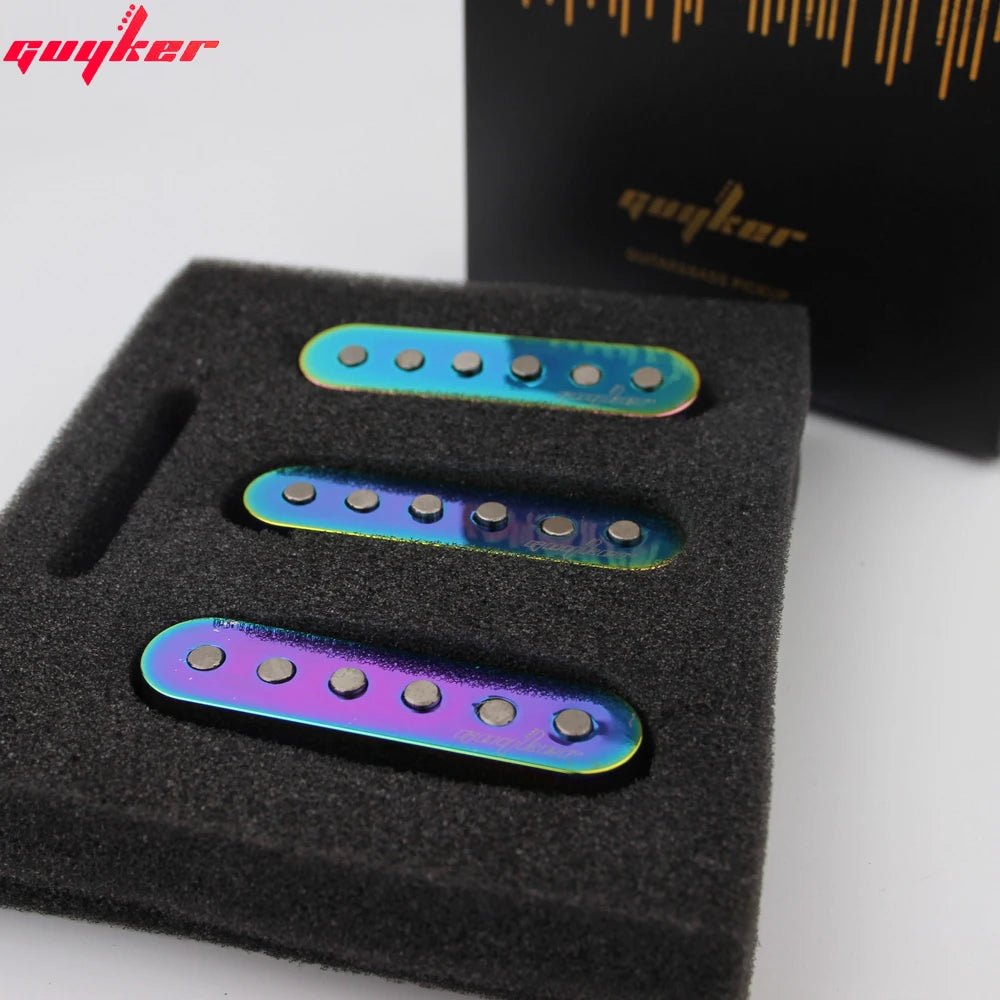 Guyker Pickup Set Alnico Single Coil Rainbow SSS