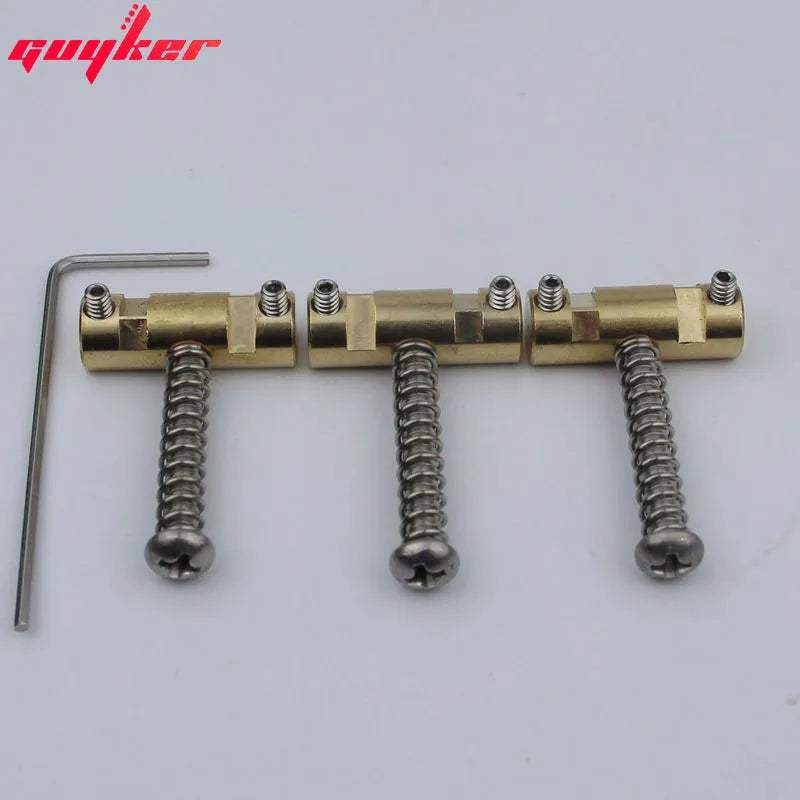 Un Conjunto de Montajes de Puente de Guitarra (3 PCS) fend vintage 52 62 Montajes Compensados de Latón para Reemplazo de TL