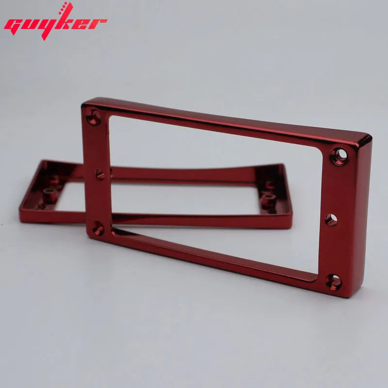 1 Set Rainbow/Red Humbucker Pickup Frames neck and bridge Pickup Mounting Ring Curved Tapered For LP Electric Guitar