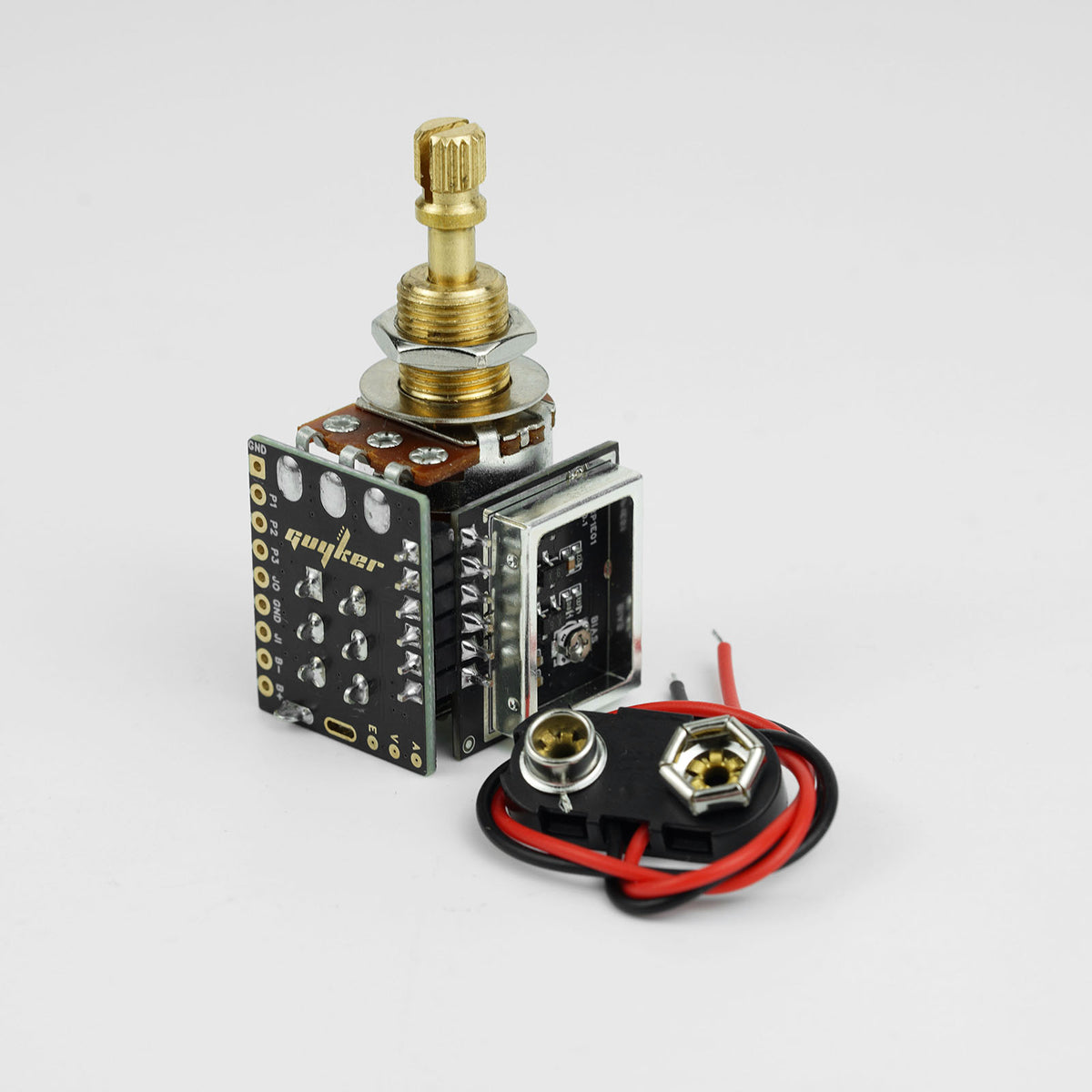 GUYKER A500K Potentiometer Platine Anschluss Schalter Buchse PREAMP für Gitarren Zubehör