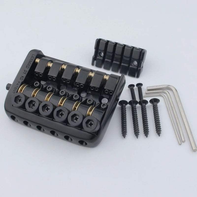 W2004  6String Saddle Headless Guitar Bridge Tailpiece With Worm involved string device