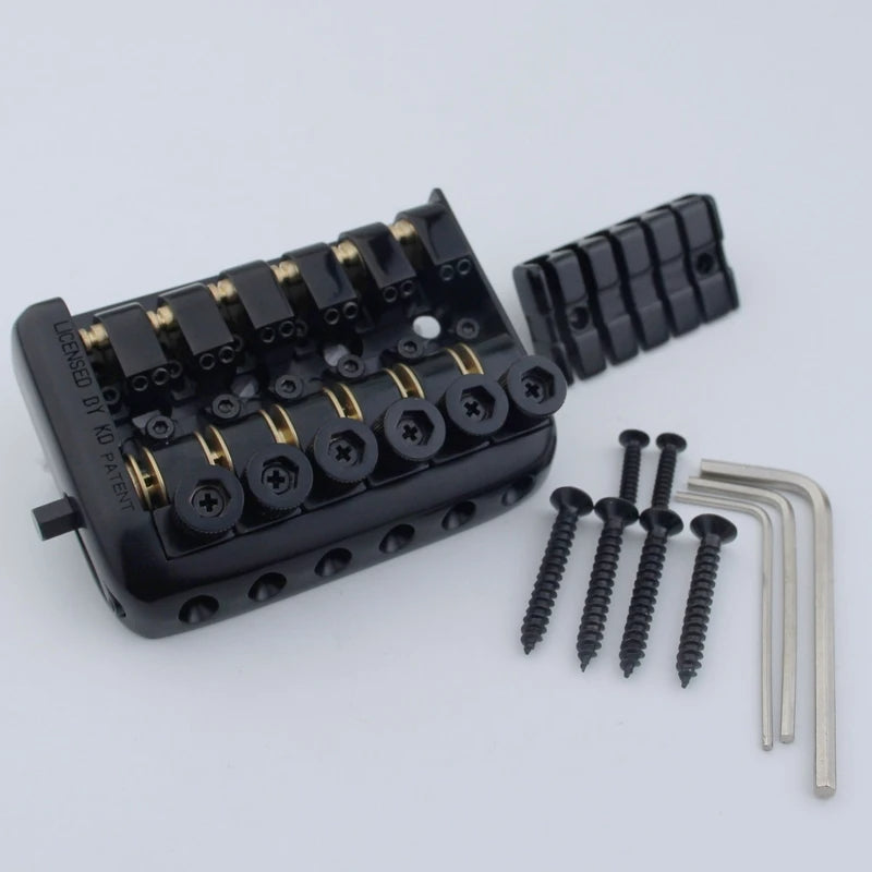 W2004  6String Saddle Headless Guitar Bridge Tailpiece With Worm involved string device