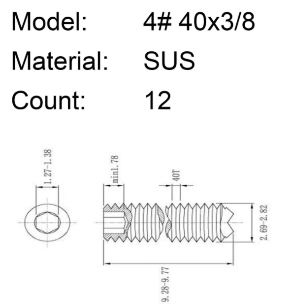 Imperial Saddle Height Adjustment Screws 12pcs for FD ST Guitars | Guyker