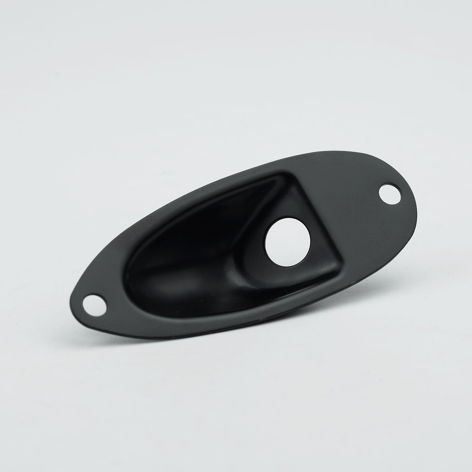 Iron Oval Boat-Style Input Jack Plate & Cover Set for Electric Guitar & Bass | Guyker