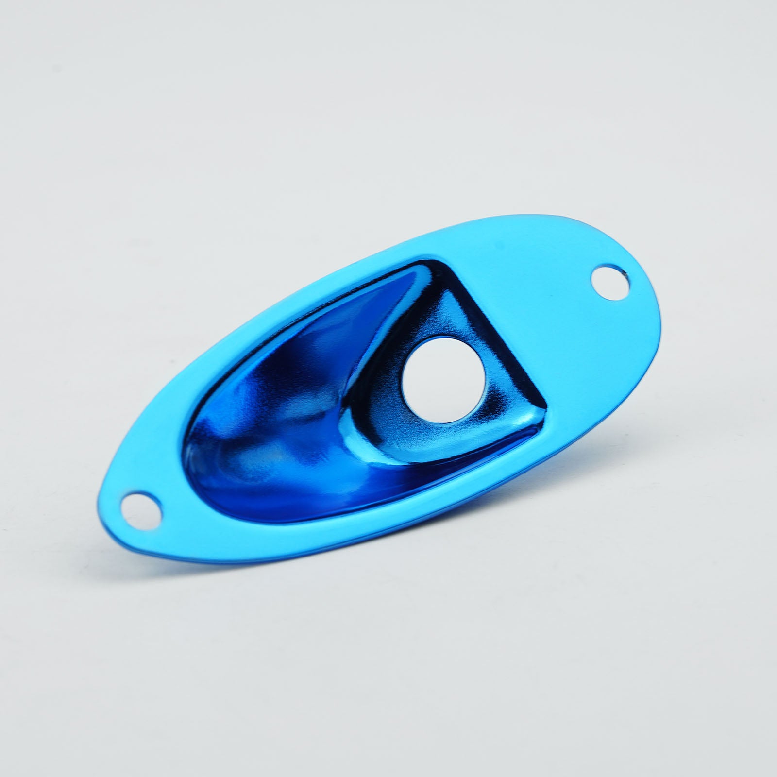Iron Oval Boat-Style Input Jack Plate & Cover Set for Electric Guitar & Bass | Guyker