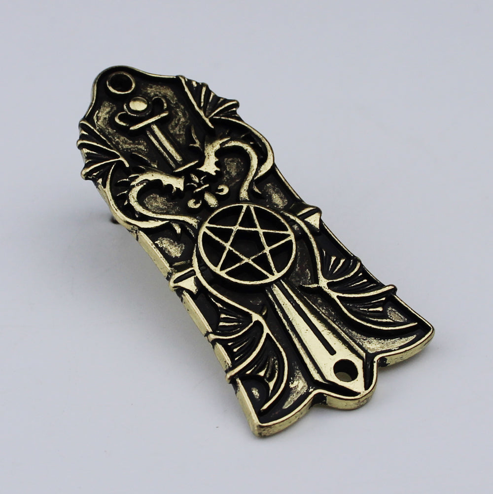 Guyker 2/3Hole Zinc Alloy Truss Rod Cover with Three Patterns for LP Style Guitars