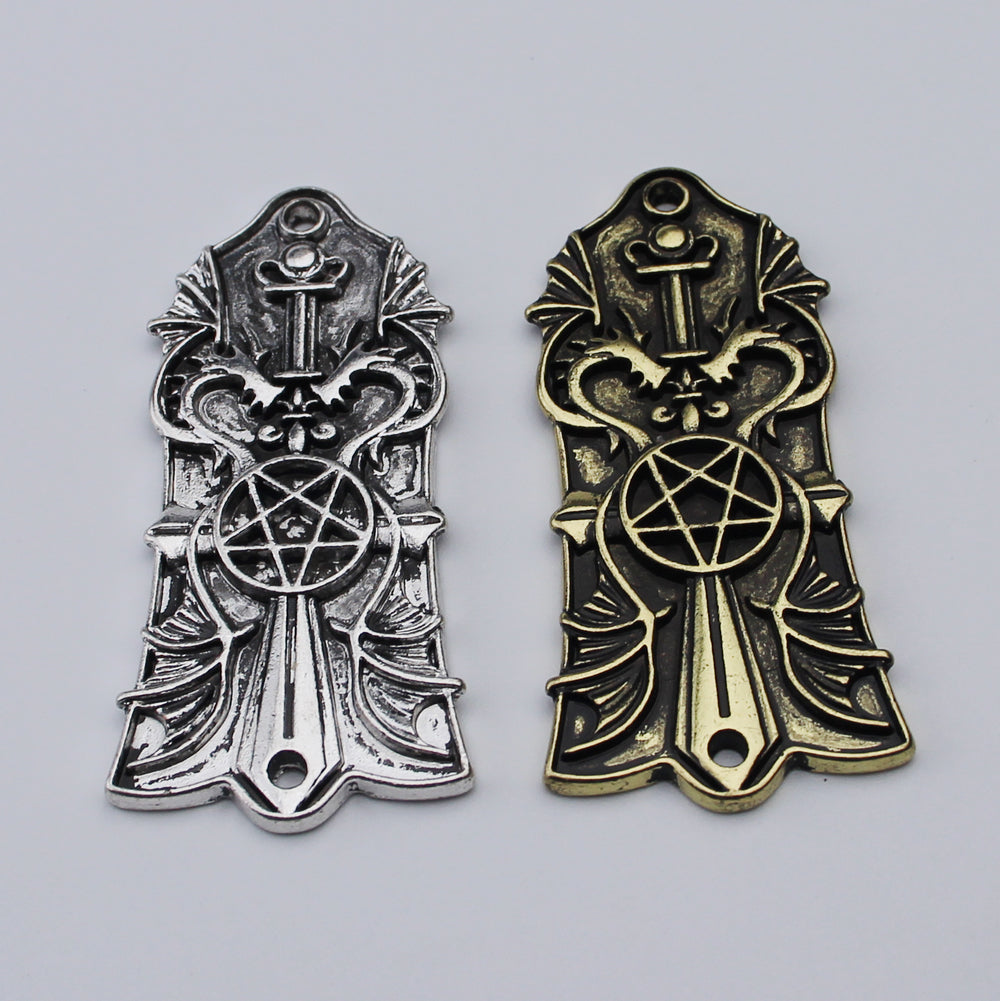 Guyker 2/3Hole Zinc Alloy Truss Rod Cover with Three Patterns for LP Style Guitars