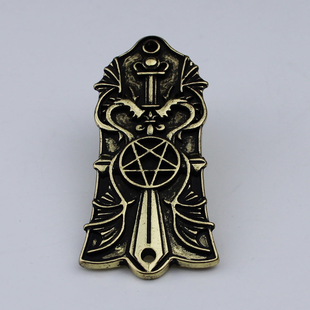 Guyker 2/3Hole Zinc Alloy Truss Rod Cover with Three Patterns for LP Style Guitars