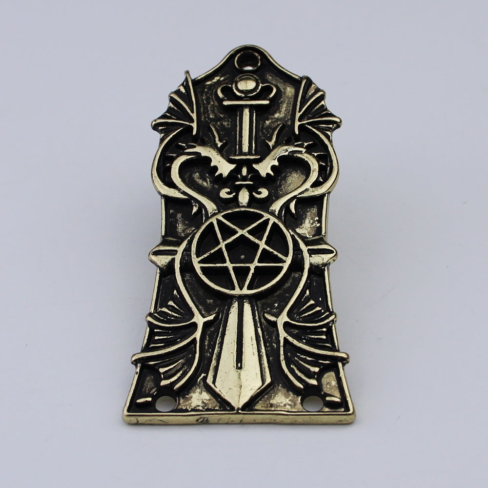Guyker 2/3Hole Zinc Alloy Truss Rod Cover with Three Patterns for LP Style Guitars