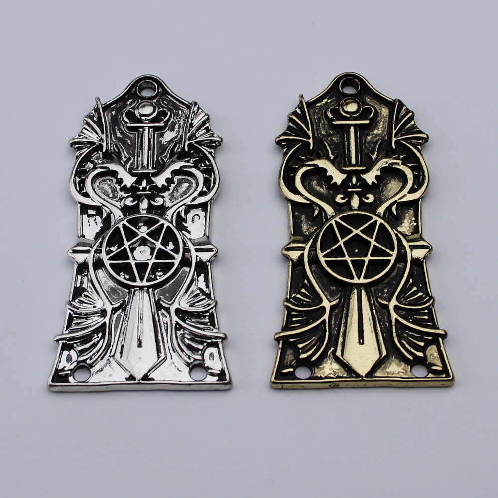 Guyker 2/3Hole Zinc Alloy Truss Rod Cover with Three Patterns for LP Style Guitars