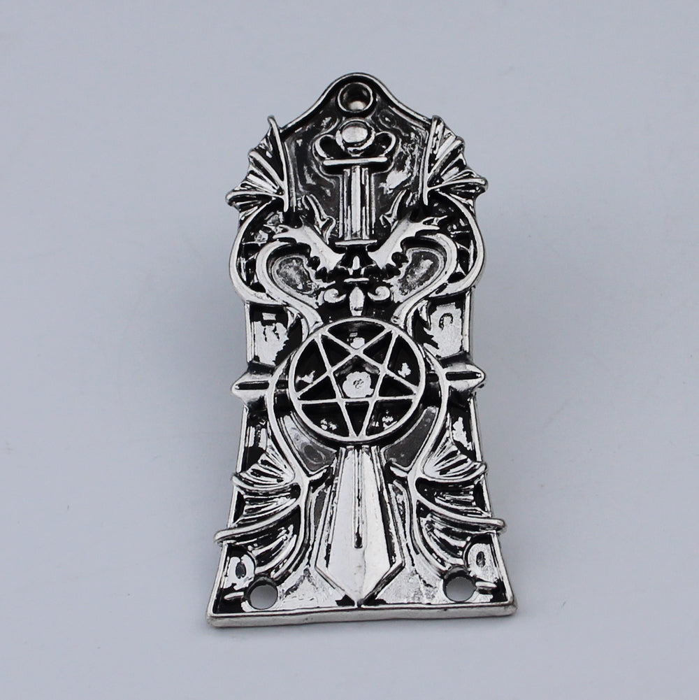 Guyker 2/3Hole Zinc Alloy Truss Rod Cover with Three Patterns for LP Style Guitars