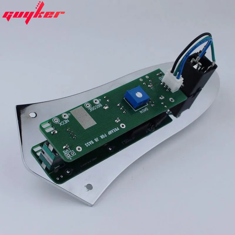 Jazz Bass Preamp Control Plate with Knobs and Jack | Guyker