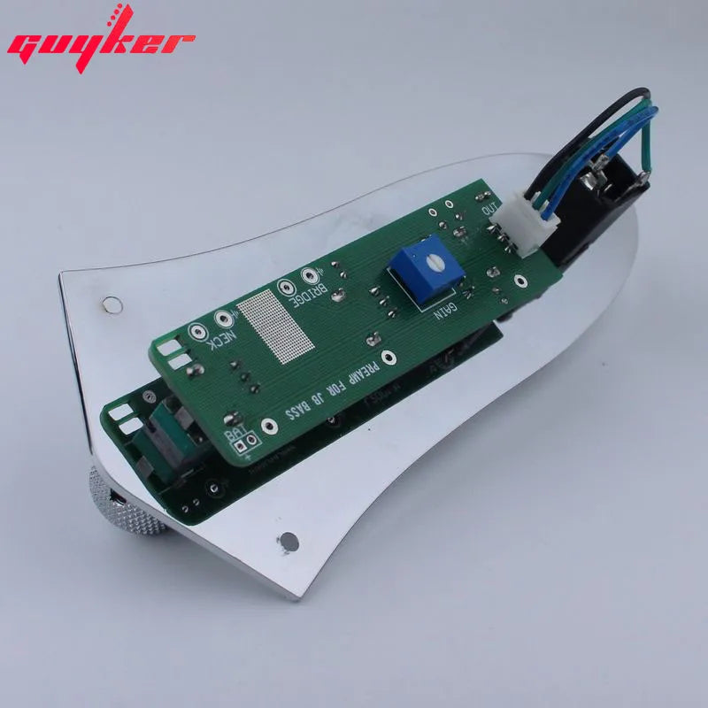 Jazz Bass Preamp Control Plate with Knobs and Jack | Guyker