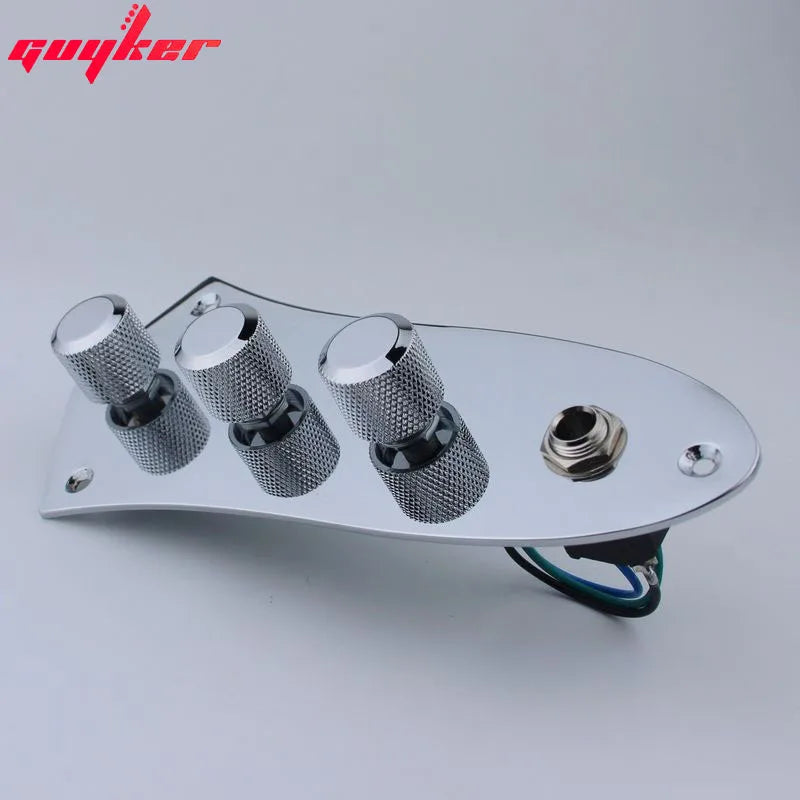 Jazz Bass Preamp Control Plate with Knobs and Jack | Guyker