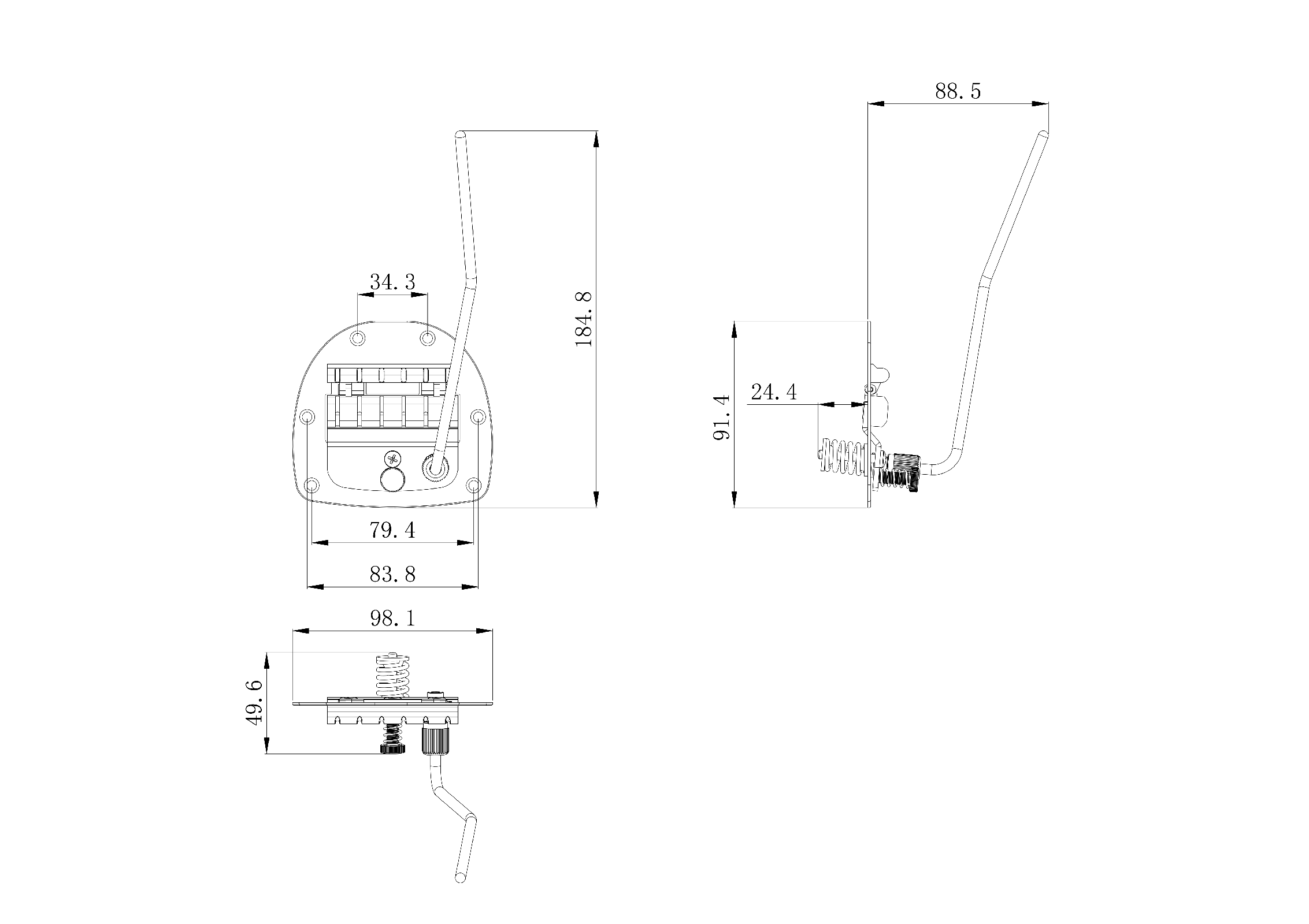 Jazzmaster Tremolo Bridge Upgraded Vibrato Arm | Guyker