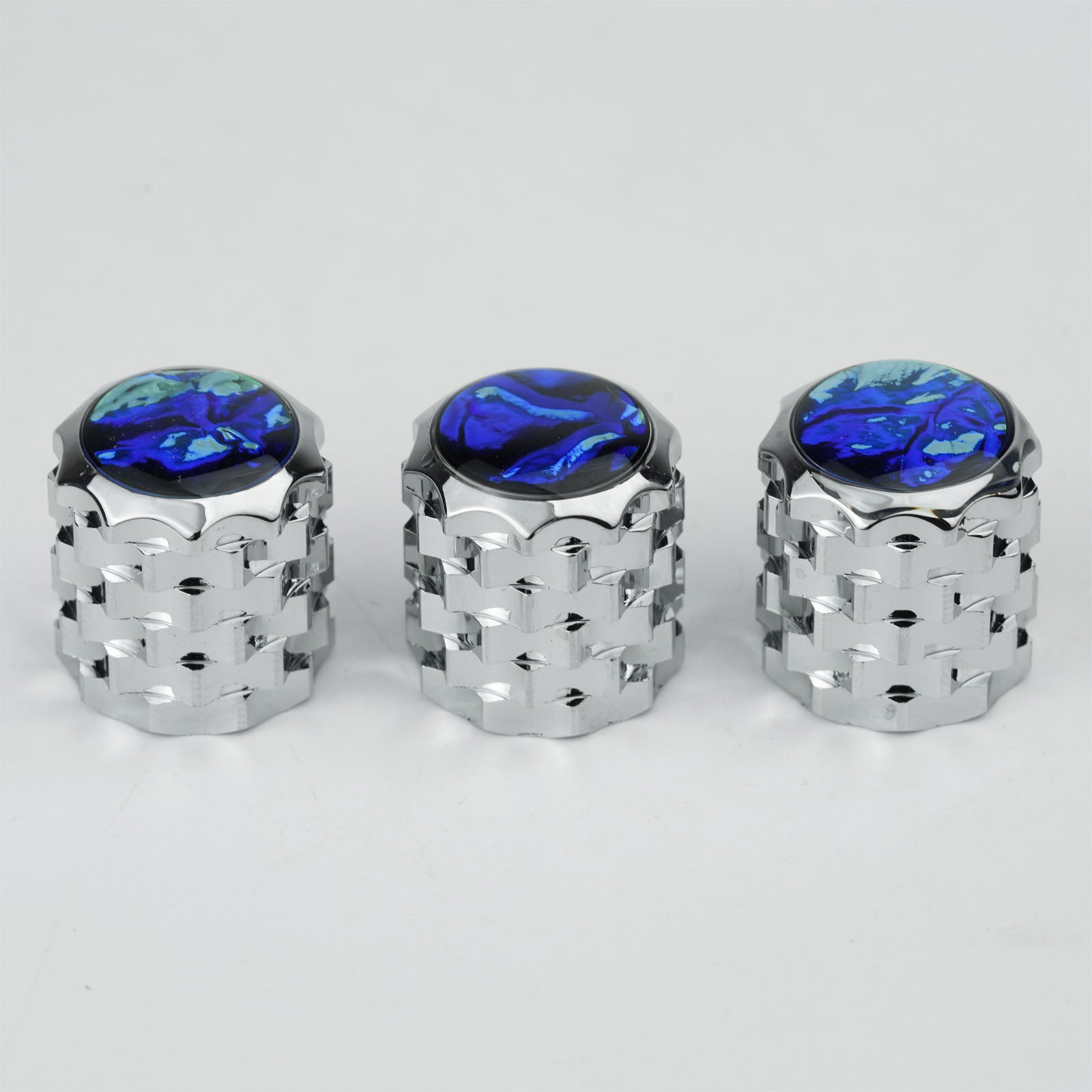 Knurled Aluminum Alloy Control Knob with Shell Top Dia. 6.3mm for Electric Guitar & Bass | Guyker