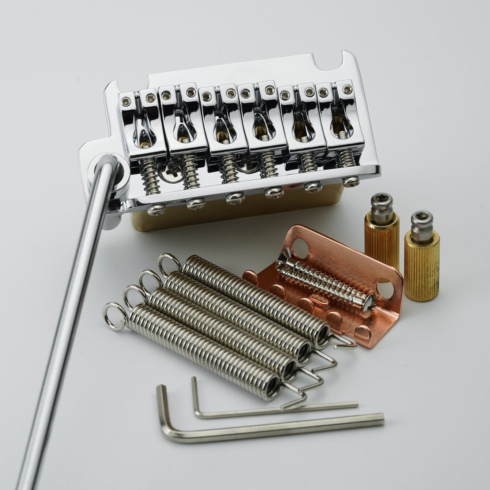 Left Handed 2 Point Non-Locking Guitar Tremolo Bridge with Brass Block | Guyker