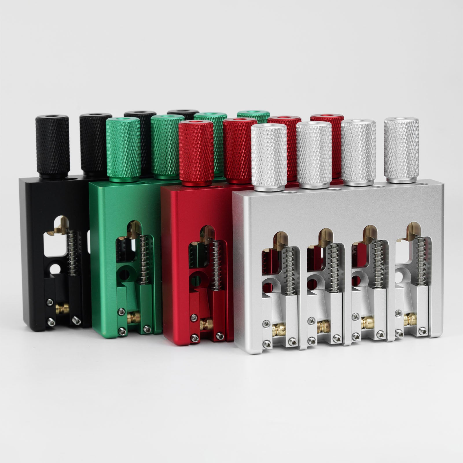 Lightweight CNC Aluminum Alloy Headless Bass Bridge with Brass Saddles Guyker