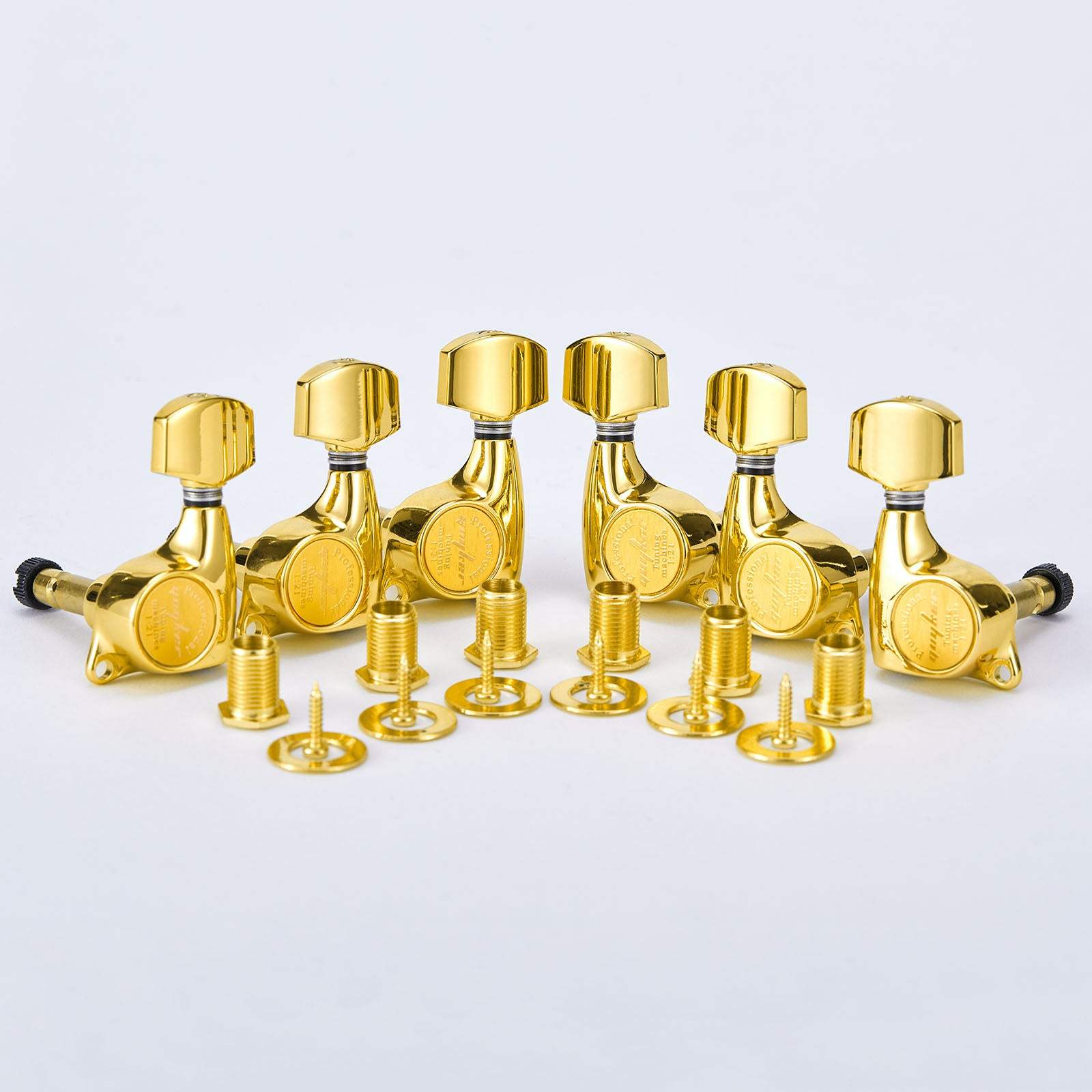 Locking Guitar Tuning Pegs Front Mount 3R+3L Set Guyker