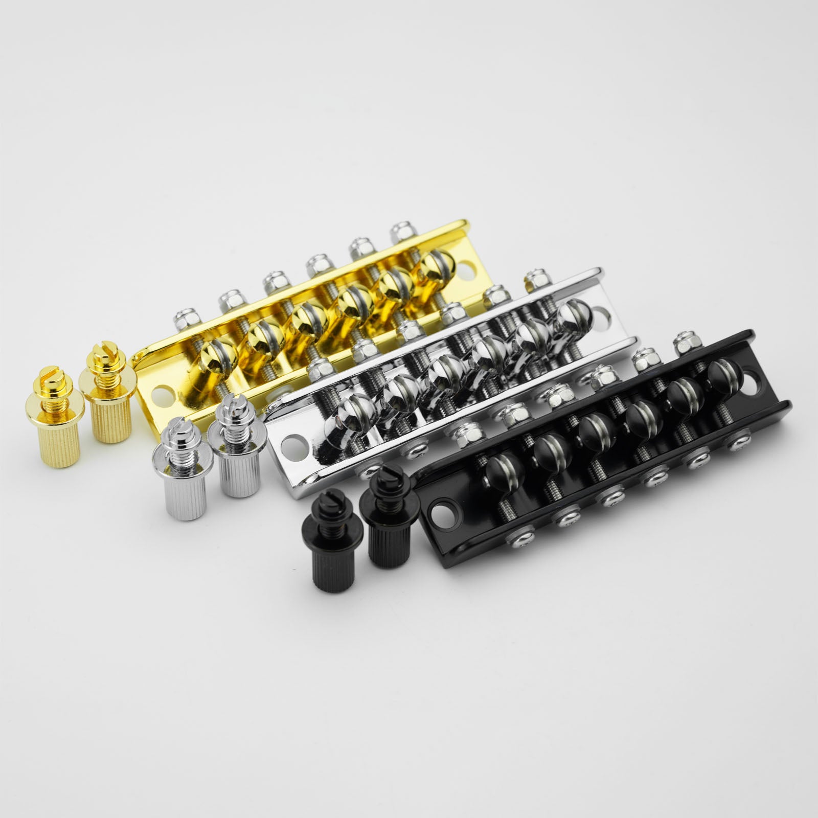 Mosrite Style Roller Bridge 6 String Brass Rollers Zinc Body Guyker