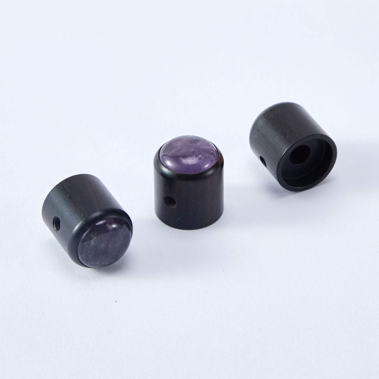Natural Amethyst Stone Control Knobs Dia. 6mm for Guitar & Bass | Guyker