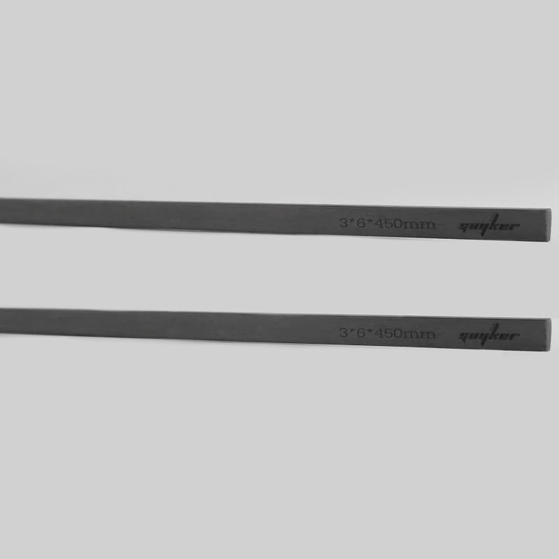 Guyker 2pcs Carbon Fiber Neck Rods 3mmX6mmX380mm/450mm Guitar Guitar Neck Stiffener for Strings Instruments