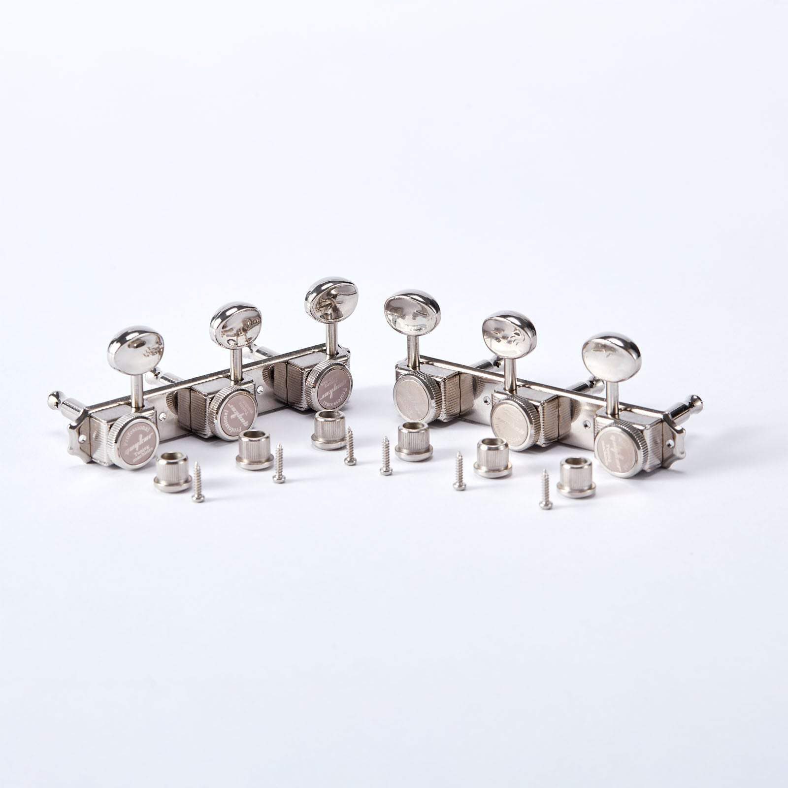 geared pegs Nickel Locking Guitar Tuning Pegs 1:15 Gear 3R+3L Set Guyker
