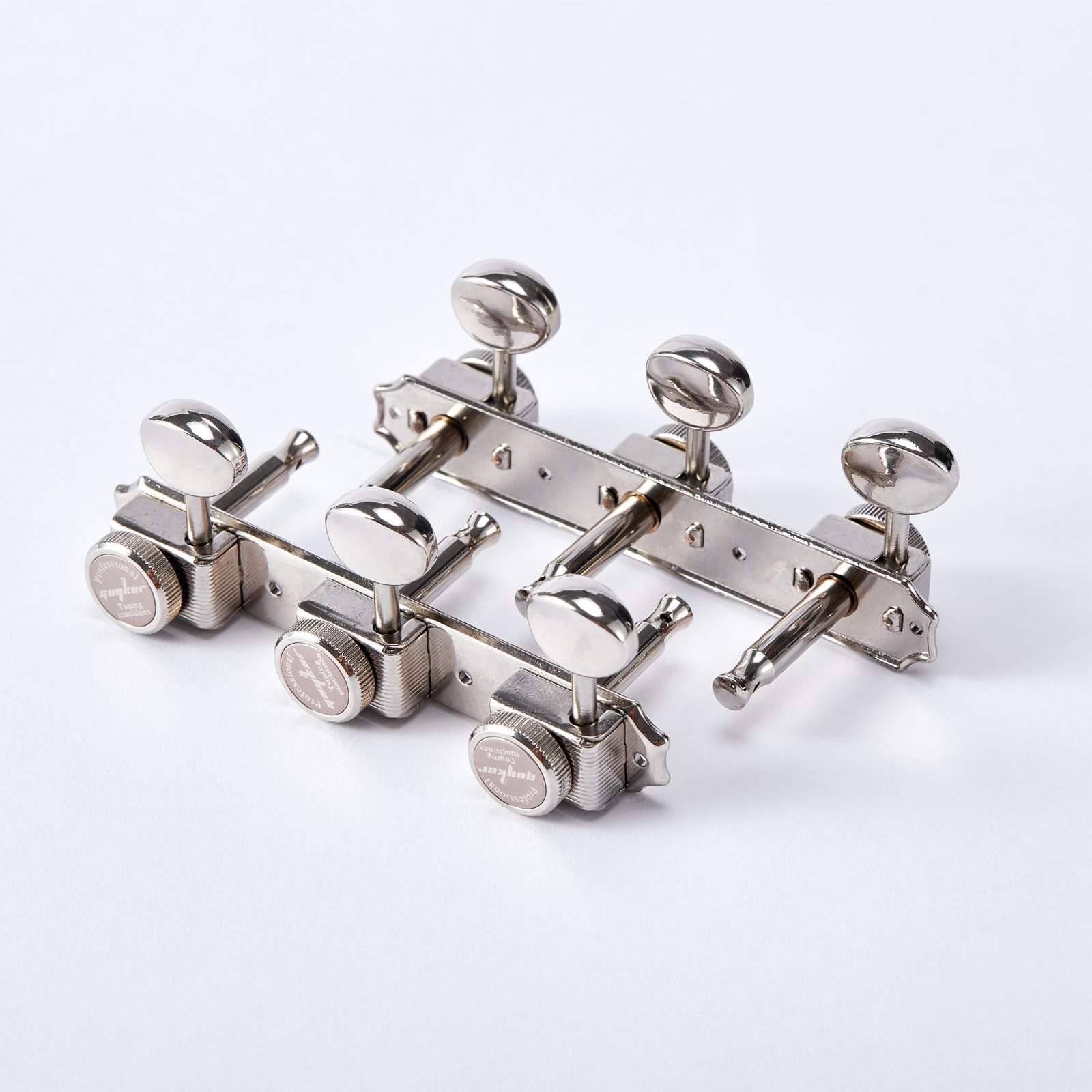 Nickel Locking Guitar Tuning Pegs 1:15 Gear 3R+3L Set Guyker