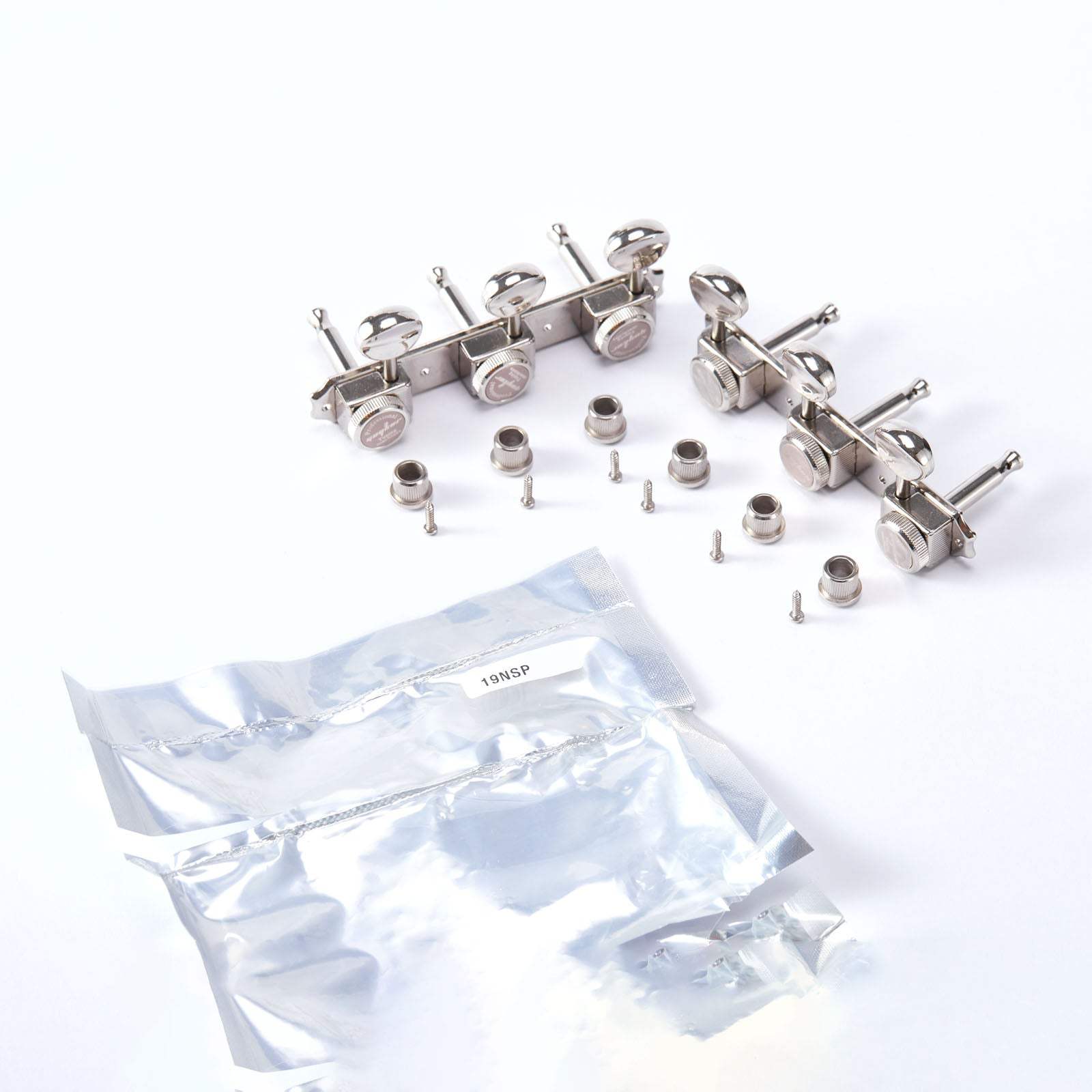 Nickel Locking Guitar Tuning Pegs 1:15 Gear 3R+3L Set Guyker