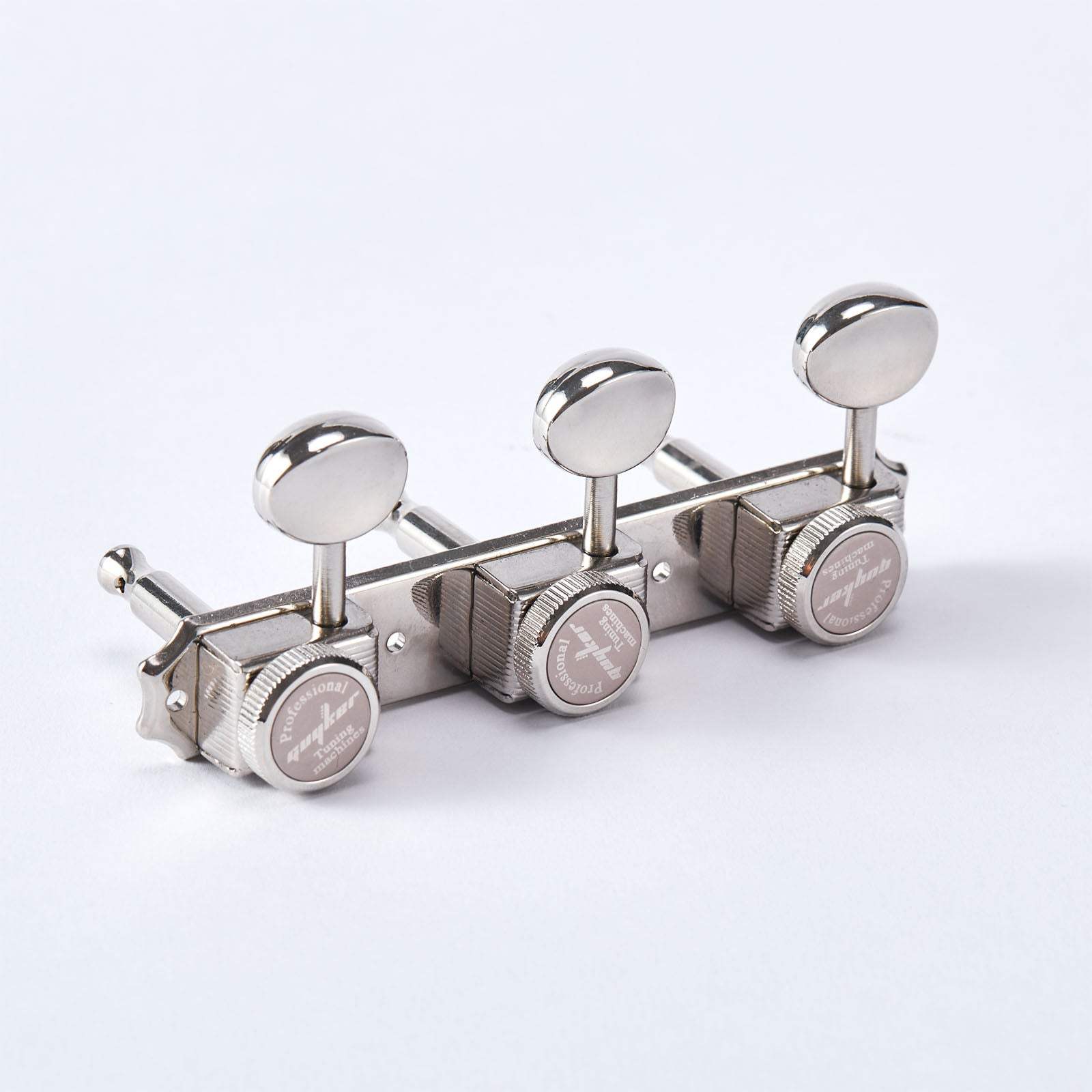 Nickel Locking Guitar Tuning Pegs 1:15 Gear 3R+3L Set Guyker