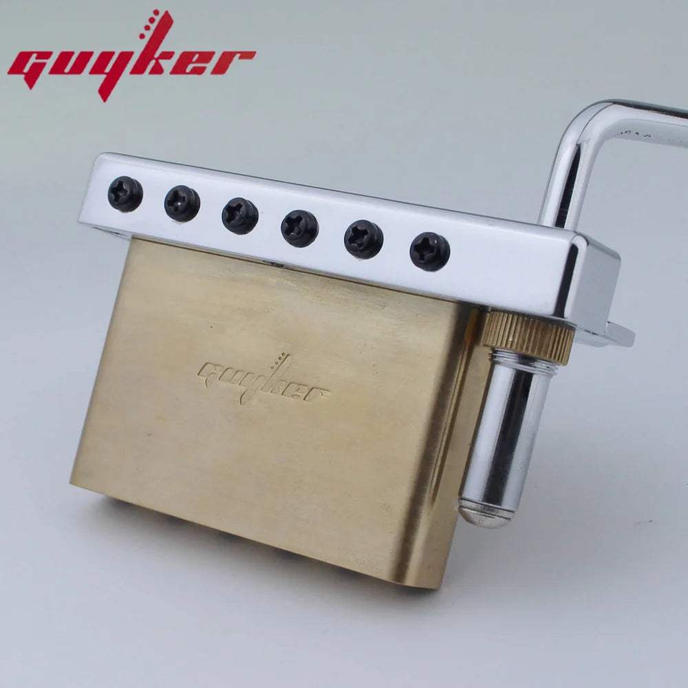 Non-locking 2 Point Guitar Tremolo Bridge with Brass Saddle & Block for FD Strat | Guyker