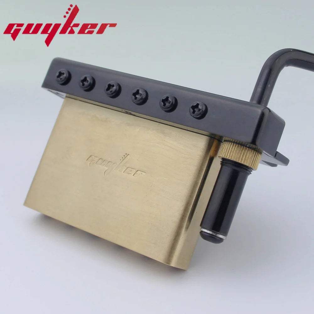 Non-locking 2 Point Guitar Tremolo Bridge with Brass Saddle & Block for FD Strat | Guyker
