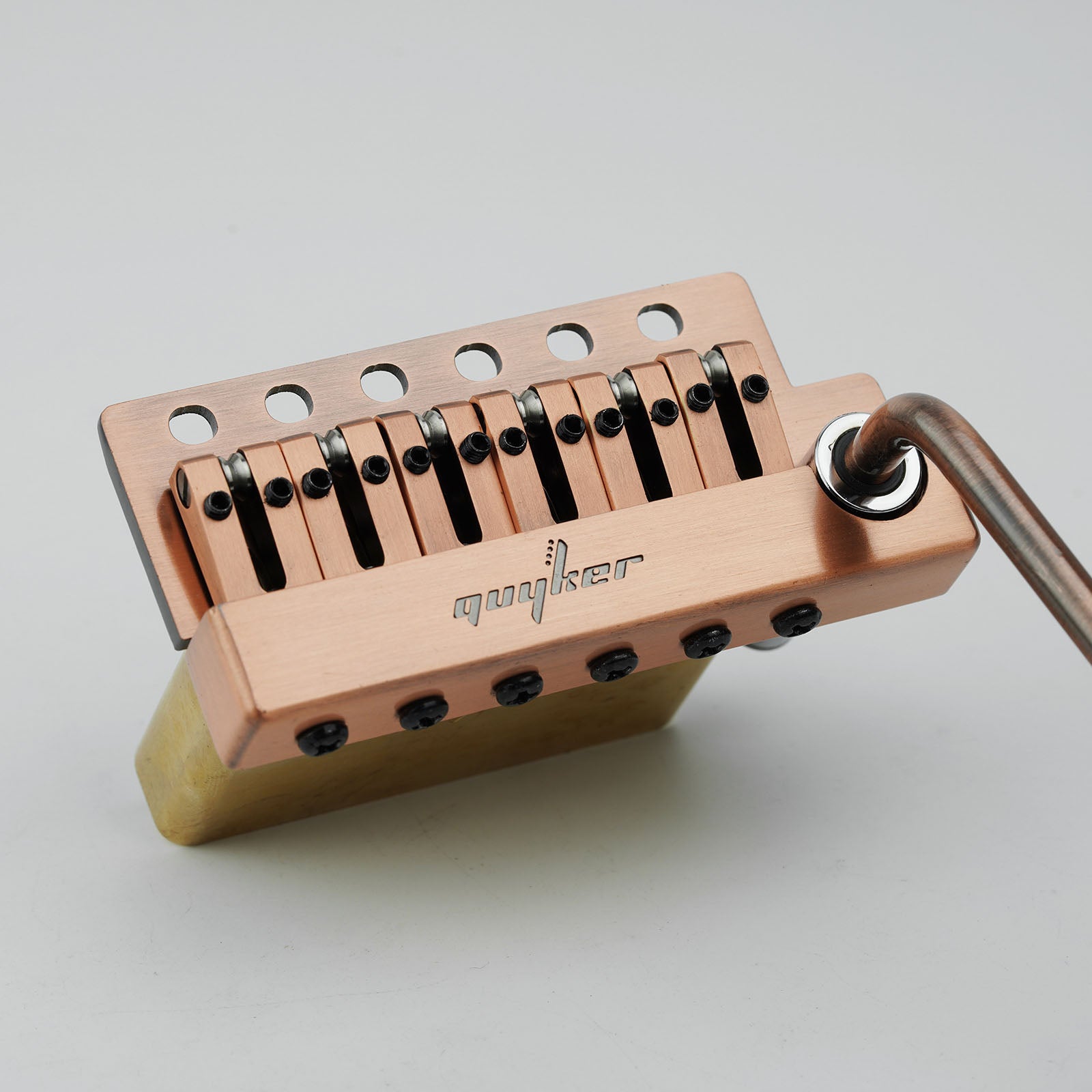 Non-locking 6 Point Guitar Tremolo Bridge 10.8MM with Brass Saddle Brass Block Guyker