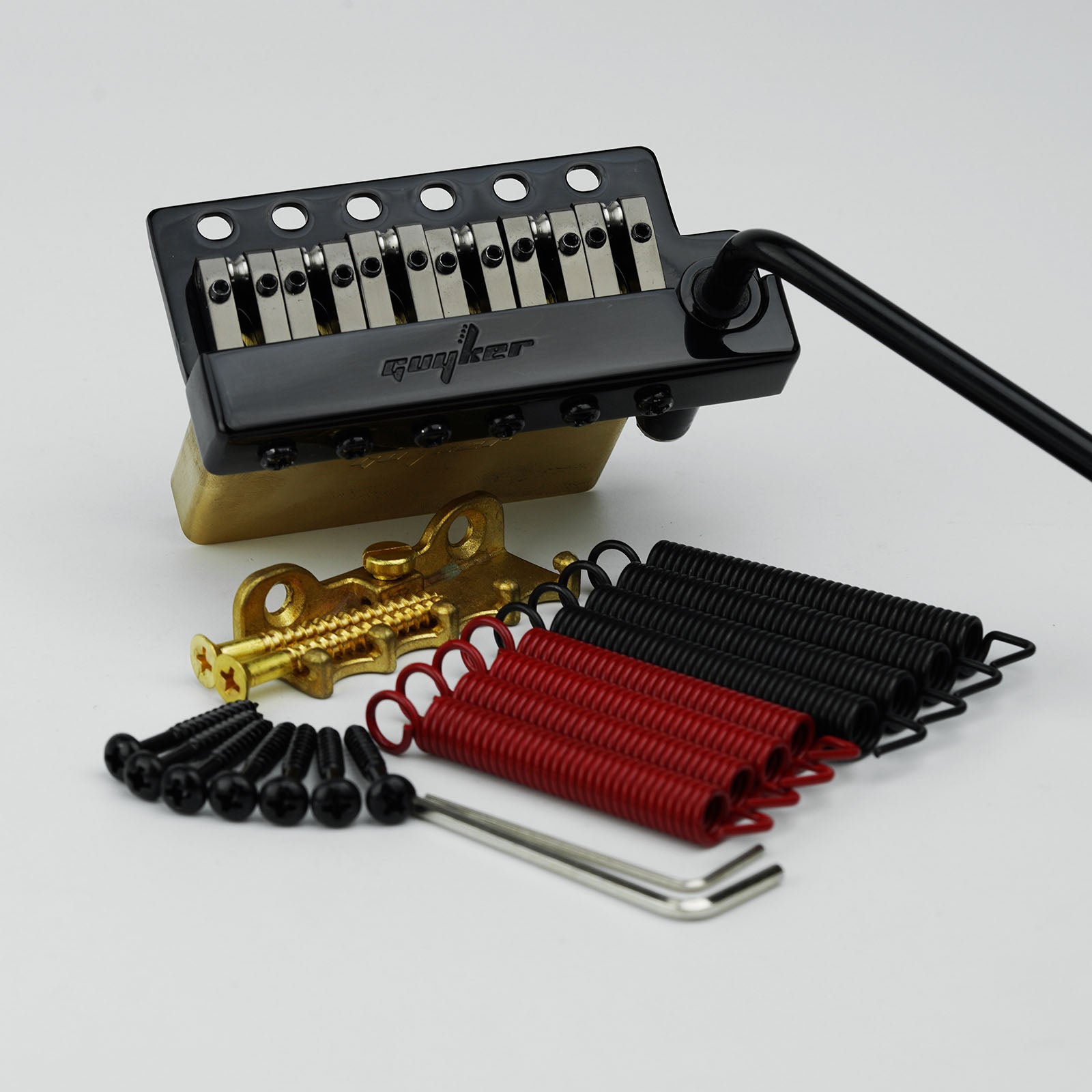 Non-locking 6 Point Guitar Tremolo Bridge 10.8MM with Brass Saddle Brass Block Guyker