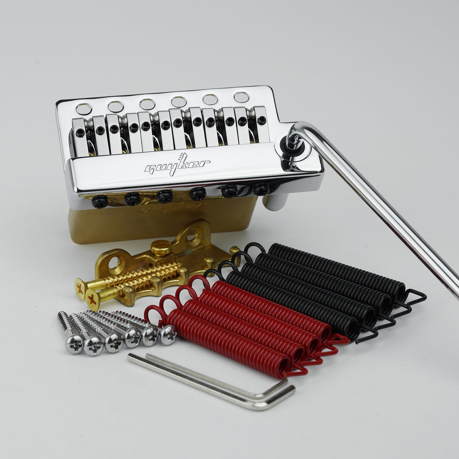 Non-locking 6 Point Guitar Tremolo Bridge 10.8MM with Brass Saddle Brass Block Guyker