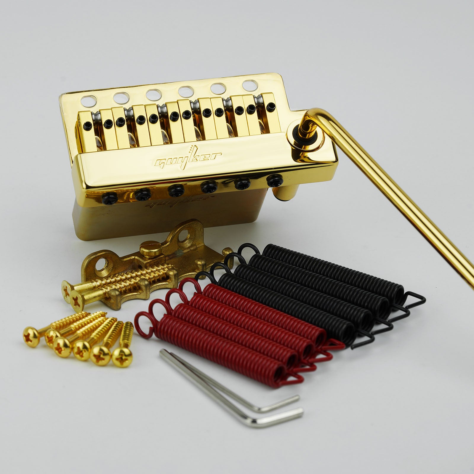 Non-locking 6 Point Guitar Tremolo Bridge 10.8MM with Brass Saddle Brass Block Guyker