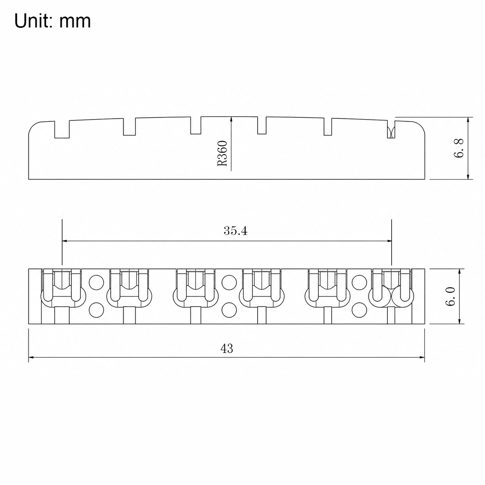 Tuerca de Acero Inoxidable Ajustable de 43 mm para Guitarras LP