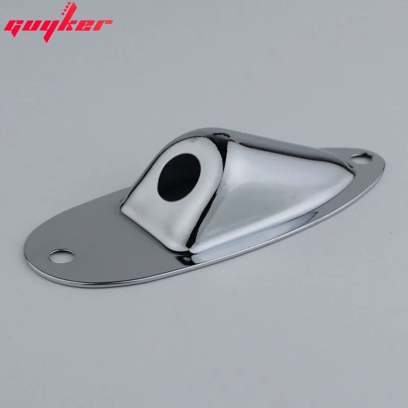 Oval Curved Metal Guitar Jack Plate for Electric Guitar Bass | Guyker
