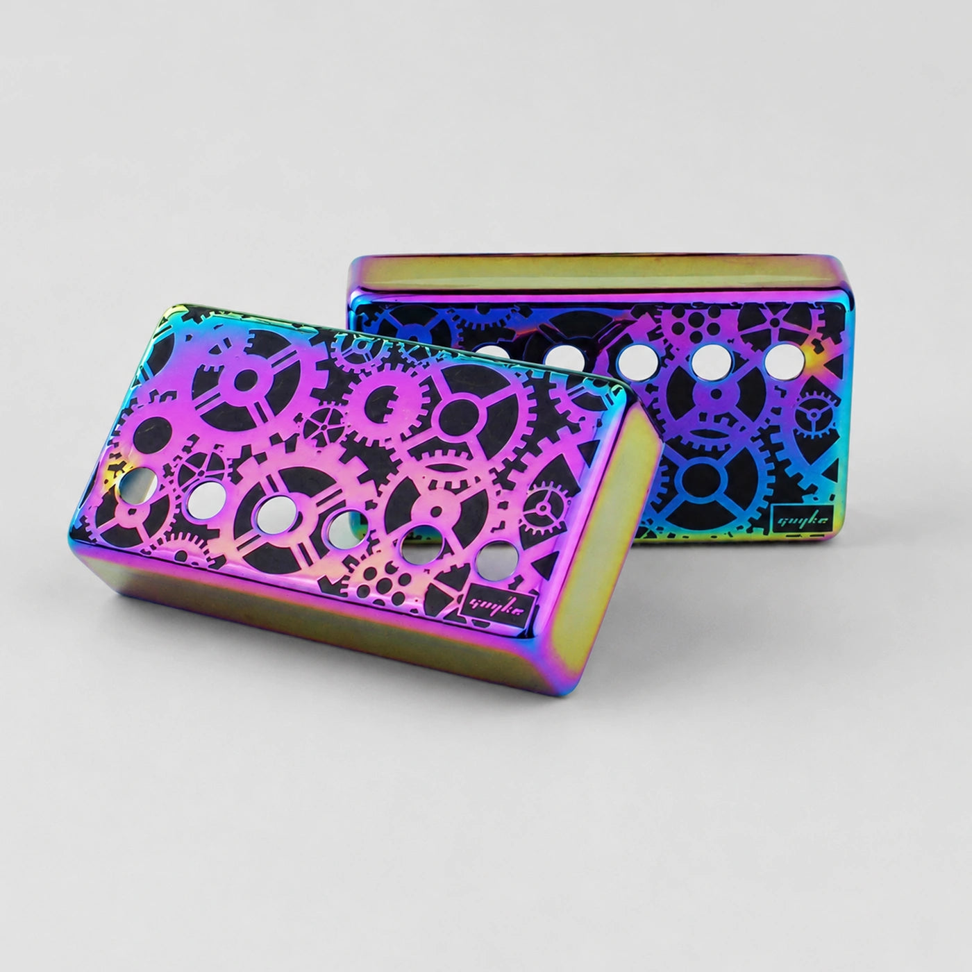 PC004 Cupronickel Gear Pattern Surface Humbucker Guitar Pickup Covers Set 50/52MM